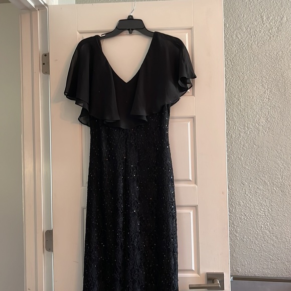 Connected Apparel Black Shimmer Dress - Picture 5 of 5